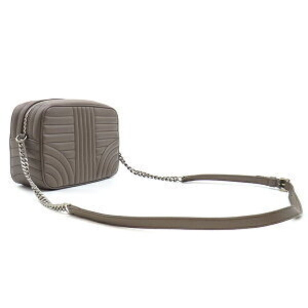 Prada Shoulder Bag Diagram Crossbody Leather Gray Chain Strap Greige Gray - Picture 2 of 6